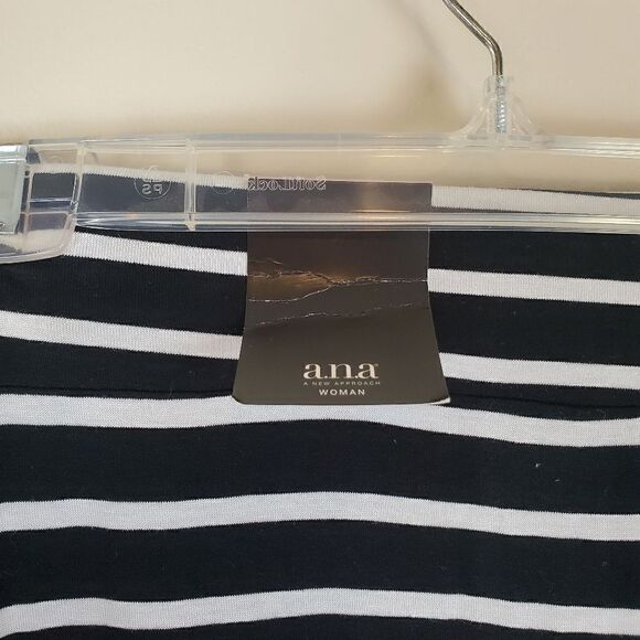 A.n.a Black & White Striped Long Skirt 2X - Picture 6 of 7